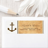 Nautical Anchor Framed  Paper Wedding Etiket (Insitu)