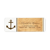 Nautical Anchor Framed  Paper Wedding Etiket (Voorkant)