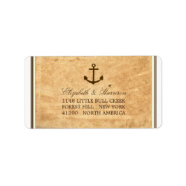 Nautical Anchor Framed  Paper Wedding Etiket