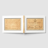 Nautical Anchor Framed  Paper Wedding Gastenboek (Volledig)