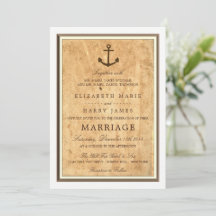 Nautical Anchor Framed  Paper Wedding