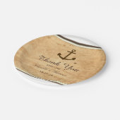 Nautical Anchor Framed  Paper Wedding Papieren Bordje (Gekanteld)