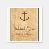 Nautical Anchor Framed Paper Wedding Servetten (Voorkant)