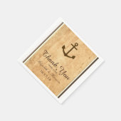 Nautical Anchor Framed  Paper Wedding Servetten (Hoek)