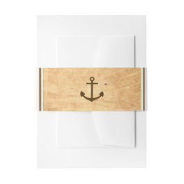 Nautical Anchor Framed  Paper Wedding Uitnodigingen Wikkel