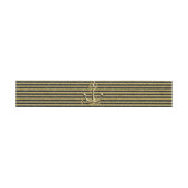Nautical Anchor Gold Black Stripes Belly Bands Uitnodigingen Wikkel (Vlak)