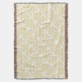 Nautical Anchor Grey and White Modern Pattern Deken (Voorkant Verticaal)