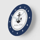 Nautical Anchor | Handwritten Family Ronde Klok (Hoek)