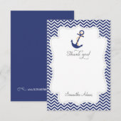 Nautical Anchor - Hartelijk dank Bedankkaart (Voorkant / Achterkant)