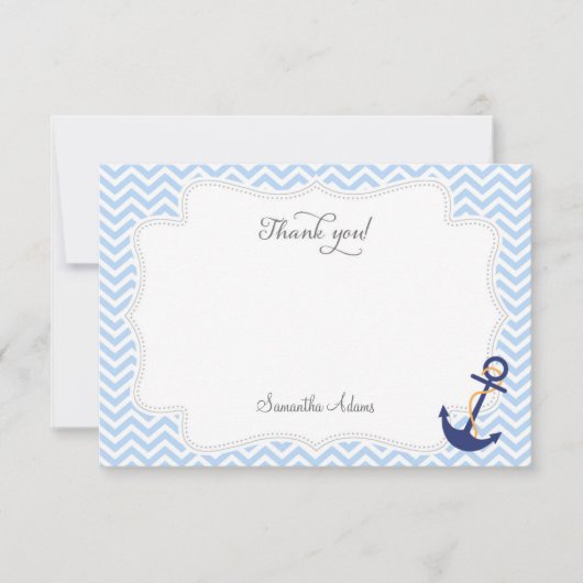 Nautical Anchor - Hartelijk dank Bedankkaart (Voorkant)