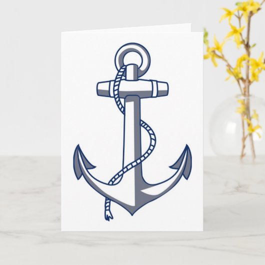 Nautical Anchor Kaart (Gele Bloem)