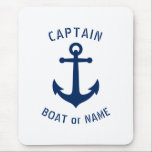 Nautical  Anchor Kapitein Boat of Name Navy Muismat<br><div class="desc">Nautical Zee Anchor Captain & Your Personalized Name of Boat Name Muismat.</div>