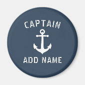  Nautical Anchor Kapitein of Boat Name Blue Magneet (Voorkant)