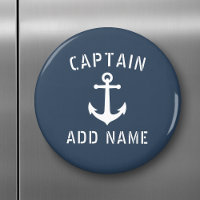  Nautical Anchor Kapitein of Boat Name Blue