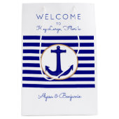 Nautical Anchor Key Largo Map WeduwWelkomstzakken Medium Cadeauzakje (Voorkant)