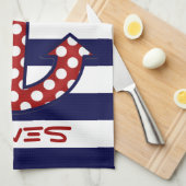 Nautical Anchor Kitchen Towel Theedoek (Quarter Fold)