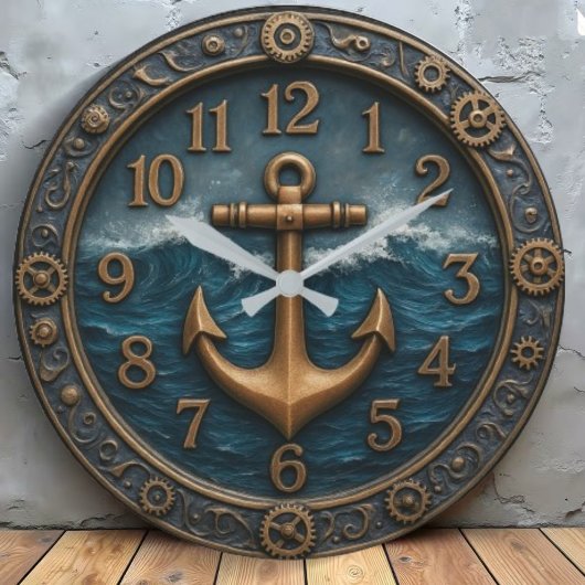 Nautical anchor maritime coastal beach house grote klok