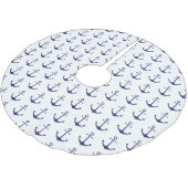 Nautical anchor marvy blauw wit patroon Kerstmis Kerstboom Rok (Gekanteld)