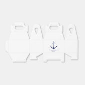 Nautical anchor marvy blue white minimalist bruilo bedankdoosjes (Uitgevouwen)