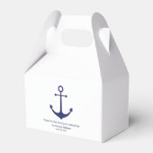 Nautical anchor marvy blue white minimalist bruilo bedankdoosjes (Voorkant Zijde)