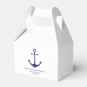 Nautical anchor marvy blue white minimalist bruilo bedankdoosjes