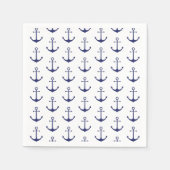 Nautical anchor marvy blue white patroon kustkust servet (Voorkant)