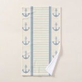 Nautical Anchor Modern Abstract Stripe Bad Handdoek (Handdoek)