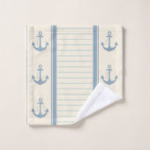 Nautical Anchor Modern Abstract Stripe Bad Handdoek (Wasdoekje)
