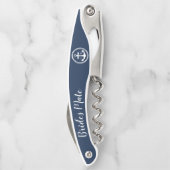 Nautical Anchor Monogram Brides Mate Bridesmaid Wa Kurkentrekker (Achterkant)