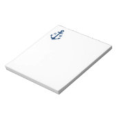 Nautical Anchor Monogram Navy Notitieblok (Linkerzijde)
