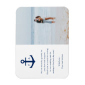 Nautical Anchor Monogram Photo Weddenschap Favor Magneet (Verticaal)
