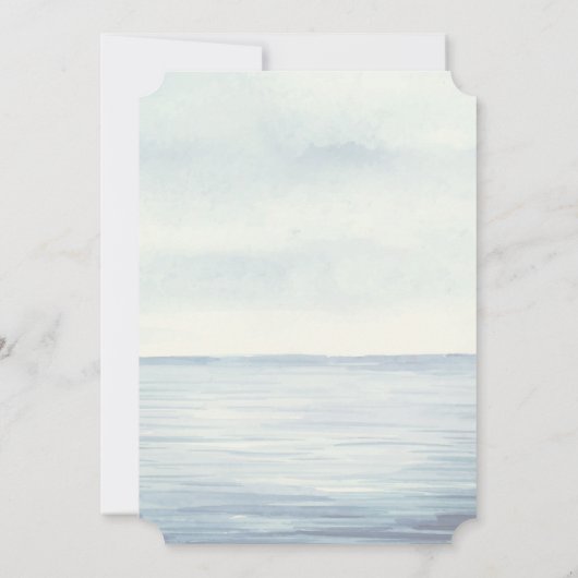 Nautical Anchor Monogram Waterverf Ocean Wedding Kaart (Achterkant)