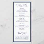 Nautical Anchor Monogram Wedding Programmakaart (Achterkant)
