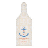 Nautical Anchor Monogrammed Paddle Snijplank (Voorkant)