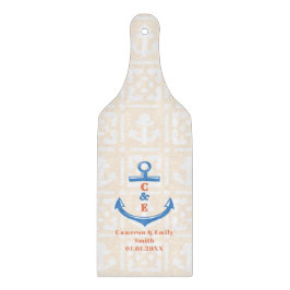 Nautical Anchor Monogrammed Paddle  Snijplank