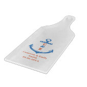 Nautical Anchor Monogrammed Paddle  Snijplank (Hoek)