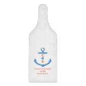 Nautical Anchor Monogrammed Paddle  Snijplank (Voorkant)