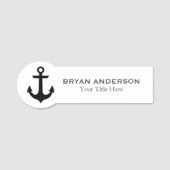 Nautical Anchor Name Tag (Voorkant)