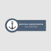 Nautical Anchor Name Tag (Voorkant)