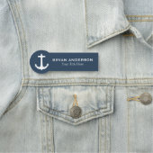 Nautical Anchor Name Tag (In situ)
