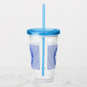 Nautical Anchor Navy Blue Acryl Drinkbeker (Rechts)