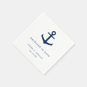 Nautical Anchor Navy Blue and White Wedding Servet (Hoek)