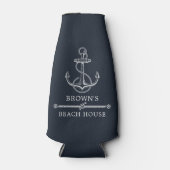 Nautical Anchor Navy Blue Beach of Lake House Flesjeskoeler (Voorkant)