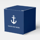 Nautical Anchor Navy Blue Bedankdoosjes (Voorkant Zijde)