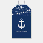 Nautical Anchor Navy Blue Cadeaulabel (Voorkant)