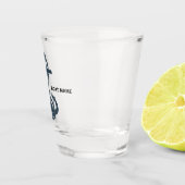 Nautical Anchor Navy Blue Captain Shot Gl toevoege Glas (Rechts)