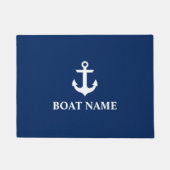 Nautical Anchor Navy Blue Deurmat (Voorkant)