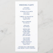 Nautical Anchor Navy Blue Elegant Wedding Programmakaart (Achterkant)