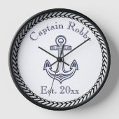 Nautical Anchor Navy Blue en White (Voorkant)