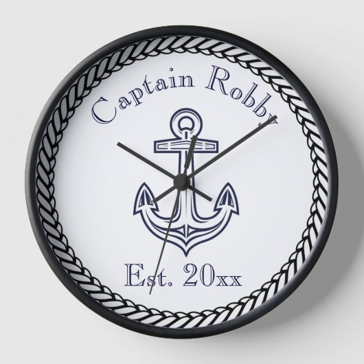 Nautical Anchor Navy Blue en White (Voorkant)